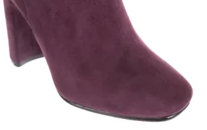 Botki -130 4902 Śliwkowe Botki, Skóra naturalna | Bayla Sale