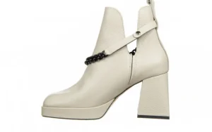 Botki -159 4455 001-P Beż Lico 159074, Skóra naturalna | Bayla Sale