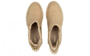 Botki -159 3954 001-P Beż Welur 159026, Beż, Skóra naturalna | Bayla Clearance