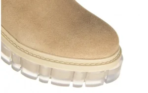 Botki -159 3954 001-P Beż Welur 159026, Beż, Skóra naturalna | Bayla Clearance