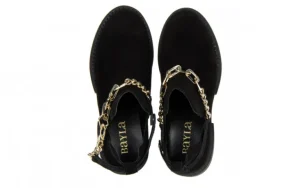 Botki -159 4468 003-P Czarny Welur 159076, Skóra naturalna | Bayla Sale