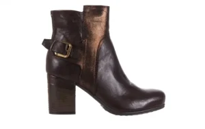 Botki -131 8806 T.Moro, Brąz/ Złoto, Skóra naturalna | Bayla Hot