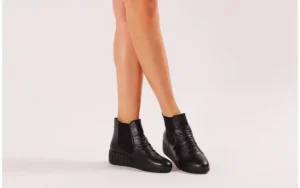 Botki -196 AVCILAR-01 D76 196035, Czarny, Skóra naturalna | Bayla Online