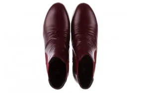 Botki -196 AVCILAR-01 D75 Bordo 196034, Bordowy, Skóra naturalna | Bayla Discount