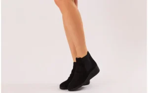 Botki -196 AVCILAR-01 Siy Havl Nubuk 196036, Czarny, Skóra naturalna | Bayla Fashion