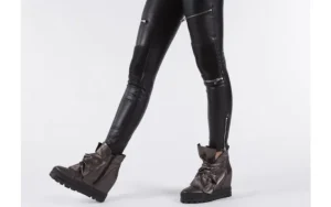 Botki -136 G710 Skóra Antracyt, Szary, Skóra naturalna | Bayla New