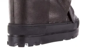 Botki -136 G710 Skóra Antracyt, Szary, Skóra naturalna | Bayla New