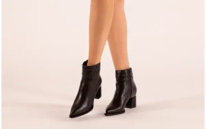 Botki -195 20K-6811 Black 195005, Czarny, Skóra naturalna | Bayla Discount