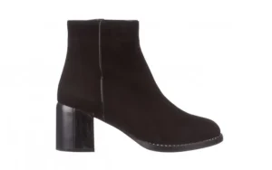 Botki -195 20K-6501 Black Suede 195003, Czarny, Skóra naturalna | Bayla Hot