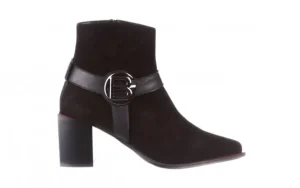 Botki -195 20K-7202-1 Black Suede 195013, Czarny, Skóra naturalna | Bayla Best