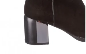 Botki -195 20K-6501 Black Suede 195003, Czarny, Skóra naturalna | Bayla Hot