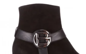 Botki -195 20K-7202-1 Black Suede 195013, Czarny, Skóra naturalna | Bayla Best