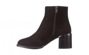 Botki -195 20K-6501 Black Suede 195003, Czarny, Skóra naturalna | Bayla Hot