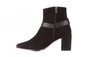 Botki -195 20K-7202-1 Black Suede 195013, Czarny, Skóra naturalna | Bayla Best