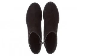 Botki -195 20K-6501 Black Suede 195003, Czarny, Skóra naturalna | Bayla Hot