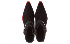 Botki -195 20K-7202-1 Black Suede 195013, Czarny, Skóra naturalna | Bayla Best