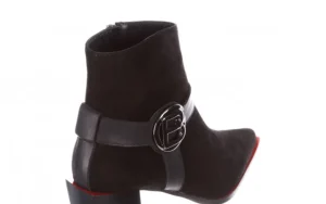 Botki -195 20K-7202-1 Black Suede 195013, Czarny, Skóra naturalna | Bayla Best