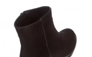 Botki -195 20K-6501 Black Suede 195003, Czarny, Skóra naturalna | Bayla Hot