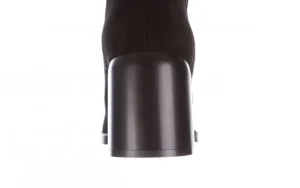 Botki -195 20K-6501 Black Suede 195003, Czarny, Skóra naturalna | Bayla Hot