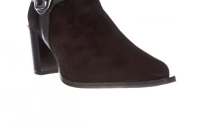 Botki -195 20K-7202-1 Black Suede 195013, Czarny, Skóra naturalna | Bayla Best