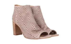 Botki -136 3687L Nabuk Beige, Beż, Skóra naturalna | Bayla New