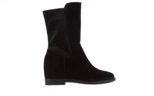 Botki -174 MI3145 Czarny Zamsz, Skóra naturalna | Bayla Fashion