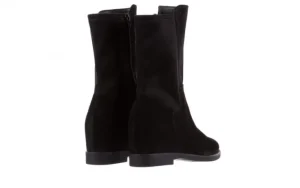 Botki -174 MI3145 Czarny Zamsz, Skóra naturalna | Bayla Fashion