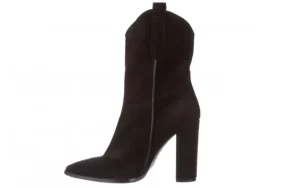 Botki -195 OZ-7337 Black Suede 195016, Czarny, Skóra naturalna | Bayla Clearance