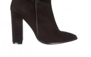 Botki -195 OZ-7337 Black Suede 195016, Czarny, Skóra naturalna | Bayla Clearance