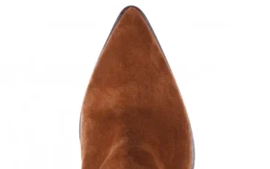 Botki -195 OZ-7337 Chestnut Suede 195018, Brąz, Skóra naturalna | Bayla Discount