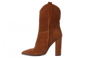 Botki -195 OZ-7337 Chestnut Suede 195018, Brąz, Skóra naturalna | Bayla Discount