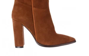 Botki -195 OZ-7337 Chestnut Suede 195018, Brąz, Skóra naturalna | Bayla Discount