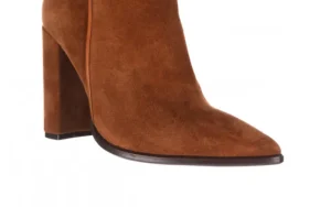 Botki -195 OZ-7337 Chestnut Suede 195018, Brąz, Skóra naturalna | Bayla Discount