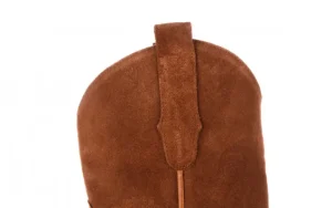Botki -195 OZ-7337 Chestnut Suede 195018, Brąz, Skóra naturalna | Bayla Discount