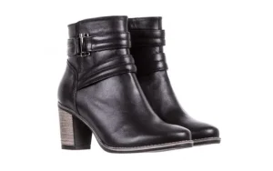 Botki -154 W-663 Czarny L, Skóra naturalna | Bayla Fashion