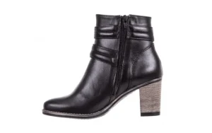 Botki -154 W-663 Czarny L, Skóra naturalna | Bayla Fashion