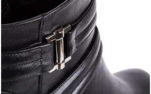 Botki -154 W-663 Czarny L, Skóra naturalna | Bayla Fashion