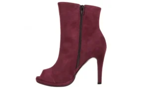 Botki -076 1579Z Bordo, Skóra naturalna | Bayla Hot