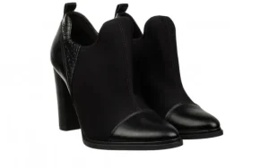 Botki Calvin Klein Joy Black Black 098022, Czarny, Skóra naturalna | Bayla Discount