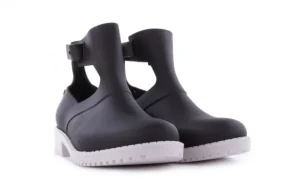 Botki Mel 32160 White Black, Biały/Czarny, Guma | Bayla Discount