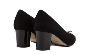 Czółenka -130 3656 118-861 Czarny Zamsz-Miedź Jaszczurka, Skóra naturalna | Bayla Fashion