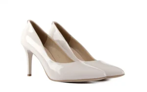 Czółenka -056 1816-686 Beż, Skóra naturalna lakierowana | Bayla Hot