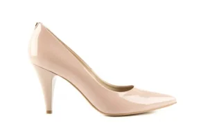 Czółenka -056 2056-430 Beżowy, Skóra naturalna lakierowana | Bayla Fashion