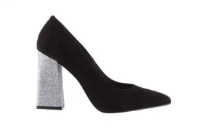 Czółenka -056 5065-21 C Czarny Srebrny 056347, Skóra naturalna | Bayla Online
