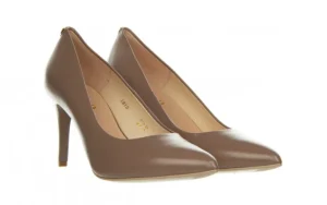 Czółenka -056 1916-2145 Ciemny Beż 056547, Skóra naturalna | Bayla Online