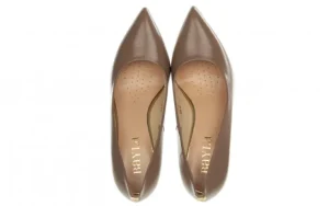 Czółenka -056 1916-2145 Ciemny Beż 056547, Skóra naturalna | Bayla Online