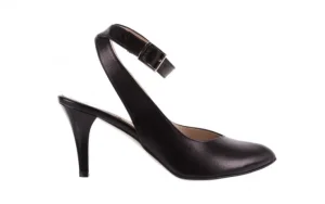 Czółenka -097 02 Czarne czółenka, Skóra naturalna | Bayla Online