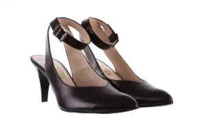 Czółenka -097 02 Czarne czółenka, Skóra naturalna | Bayla Online