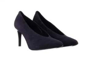 Czółenka -056 9228-488 Czarny Zamsz, Granat, Skóra naturalna | Bayla Online