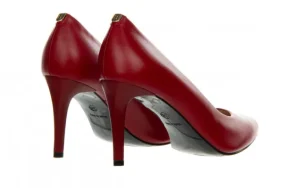 Czółenka -056 1816-89 Czerwony Burgund 056549, Skóra naturalna | Bayla Fashion